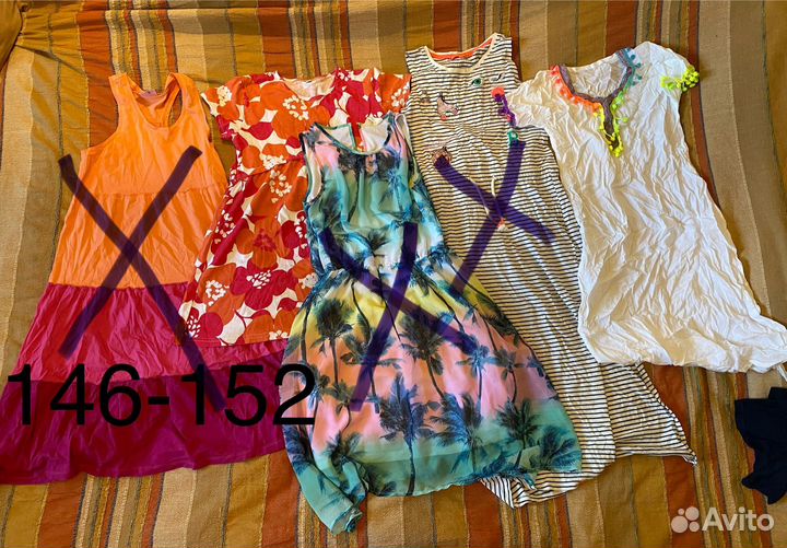 Платья весна лето 134-140-146 - 12 штук