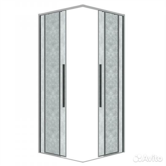 Душ.огр. Galaxy 100100195 квадрат, раздвиж, хром