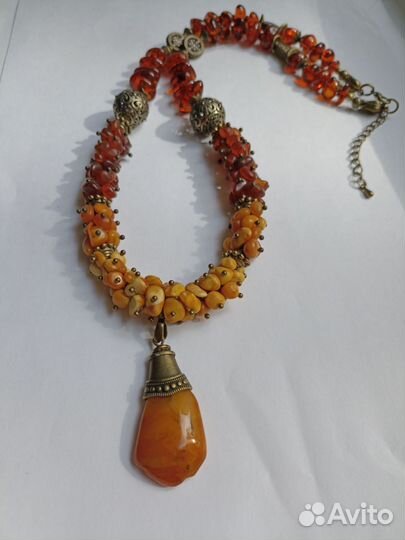 Янтарные бусы натуральные