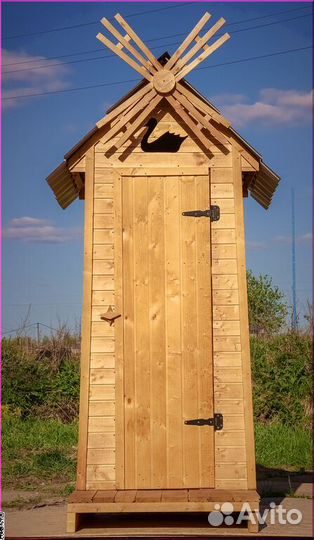 Дачный туалет деревянный BLU780