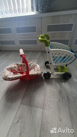 Игрушки тележка и переноска