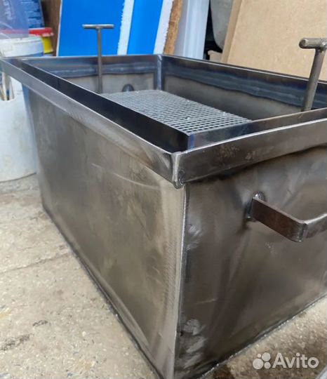 Коптильня горячего копчения на века 3мм 50х30х30