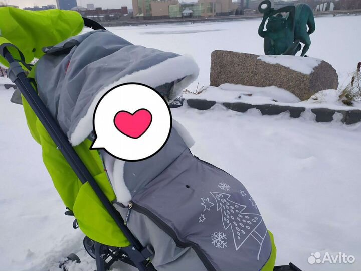 Детские санки коляска с колесами