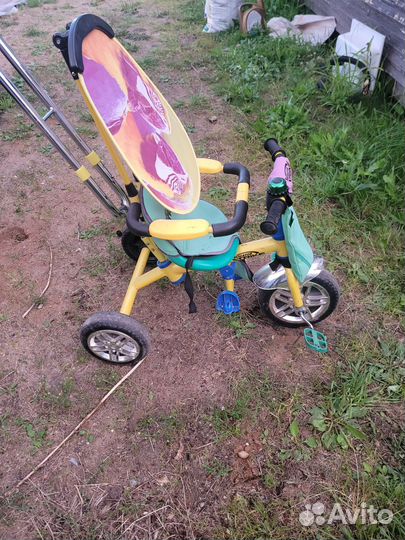 Трехколесный велосипед с родительской ручкой