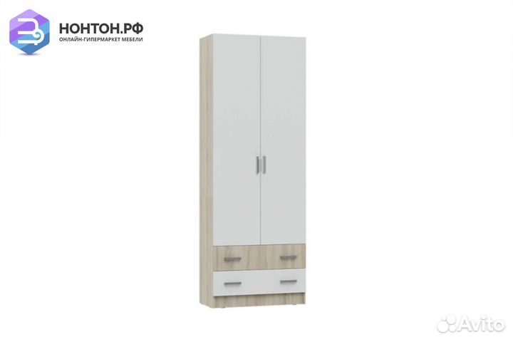 Шкаф Мартина 2-дверный белый / дуб сонома