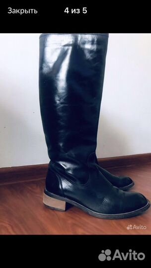 Сапоги трубы нат кожа Италия 36 размер