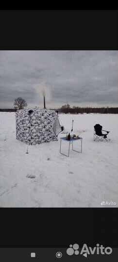 Мобильная баня палатка с печью