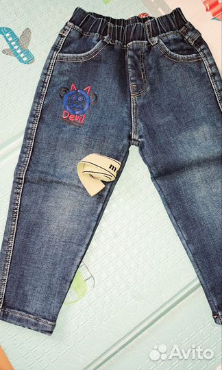 Детская рубашка, брюки-джокеры, джинсы на 3-4 года