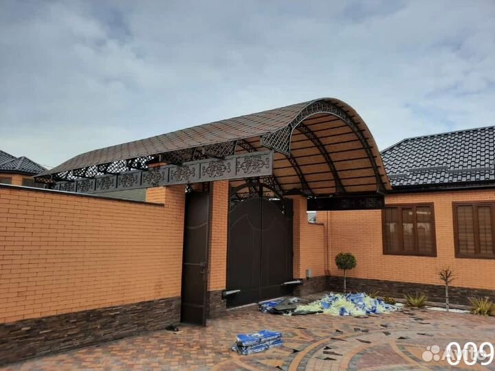 Навесы из поликарбоната заборы ворота