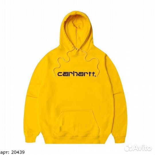 Худи Carhartt black brnd желтый
