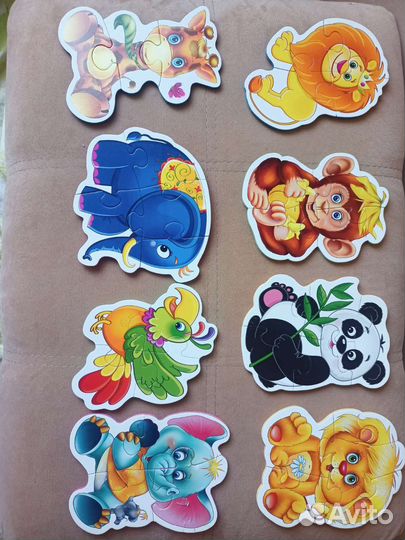 Мягкие пазлы для малышей (3-4-5 деталей)