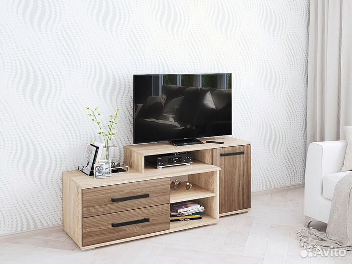 Тумба под телевизор 135 см, разные цвета