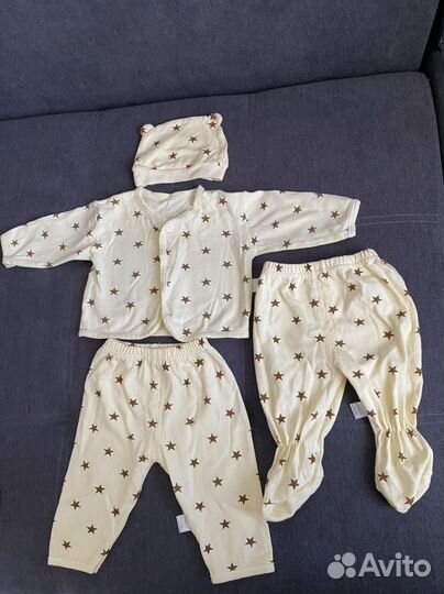 Комбинезоны штаны распашонки с 0-4 месяцев