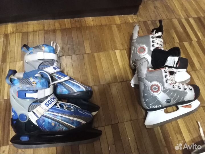 Коньки хоккейные, прогулочные, фигурные