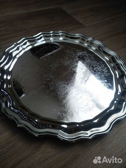 Поднос блюдо мельхиор