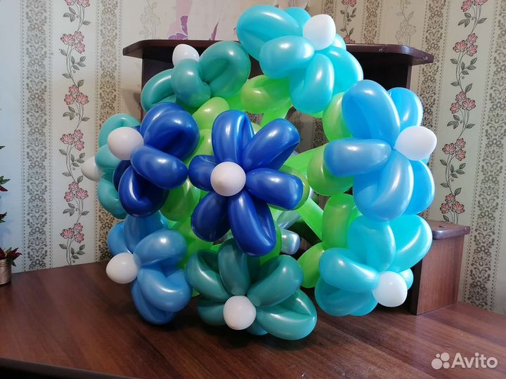 Букет из шаров Тюльпаны, Ромашки, Розы