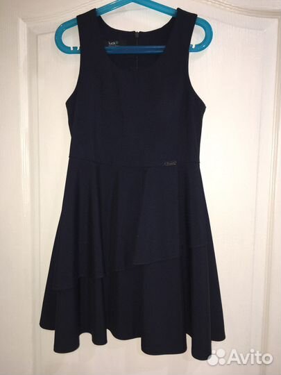 Школьный сарафан синий