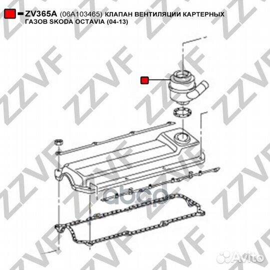 Клапан вентиляции картерных газов skoda octavia
