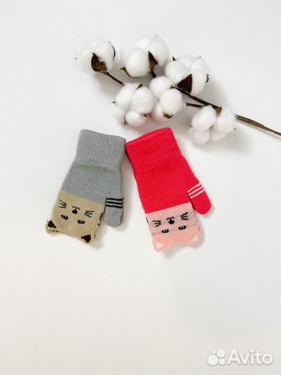 Новые детские варежки 4-6 лет