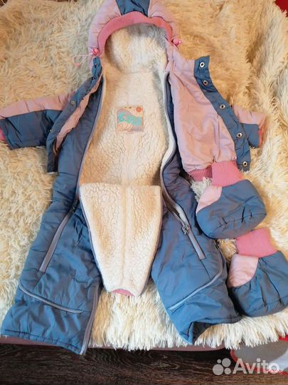 Зимний комбинезон для девочки 80 86