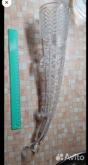 Хрусталь, вазы. Хрустальные рог изобилия. Рюмки