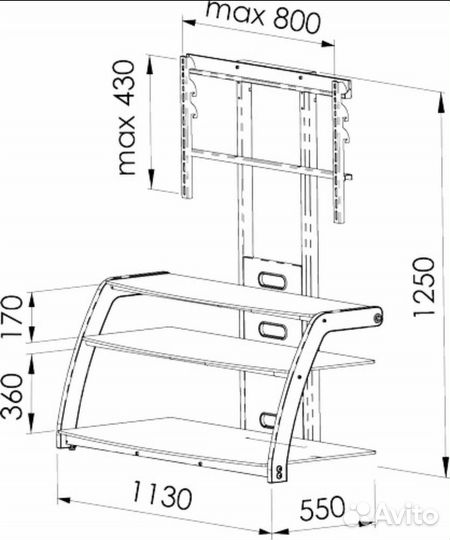 Стойка для телевизора Techno prima 3G