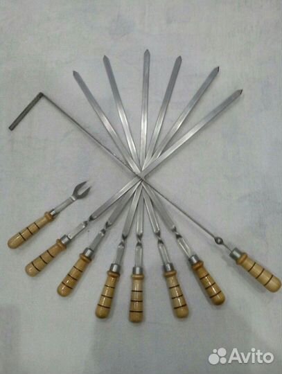 Шампура с деревянными ручками