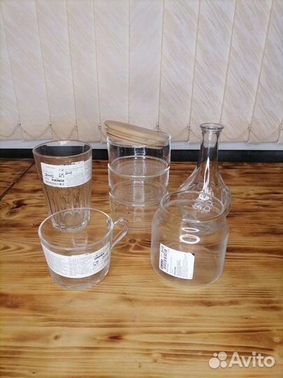 Ikea-стаканы,кружки,подсвечники,ваза
