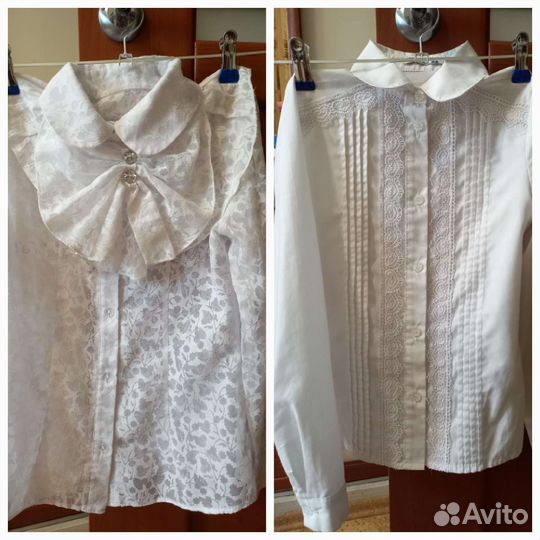 Блузка белая школьная 134-140