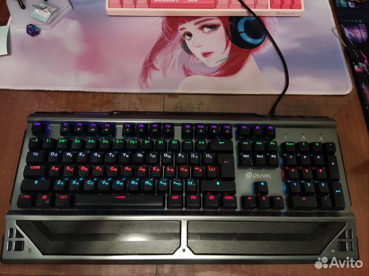 Игровая механическая клавиатура Oklick 980G Hummer