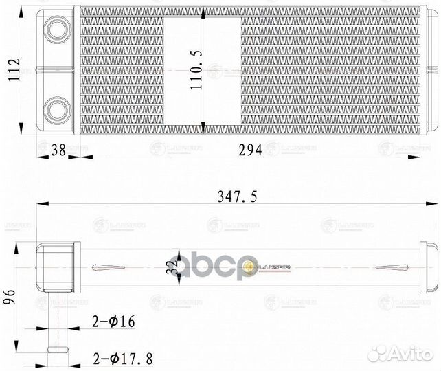Радиатор отоп. для а/м лиаз/Волжанин/Кировец