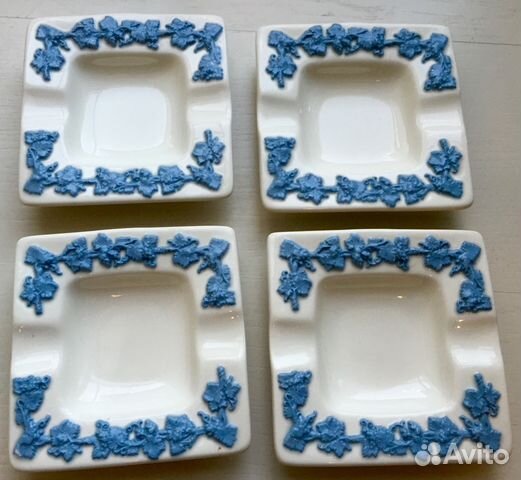 Набор из 4 винтажных пепельниц Wedgwood, Англия