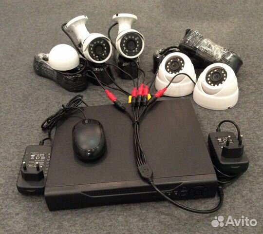 4 камеры комплект видеонаблюдения с HDD