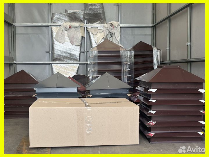 Колпак на дымоход забор кирпичный столб Р