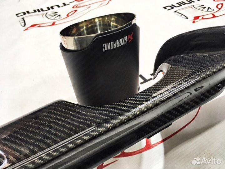 Диффузор BMW F30 M-Performance карбон + Akrapovic