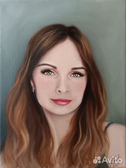 Картина портрет маслом по фото ручная работа