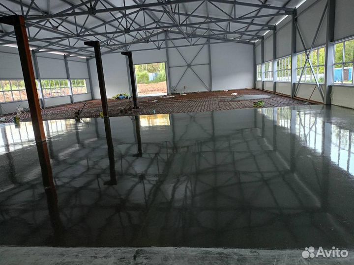 Бетонные полы с топингом