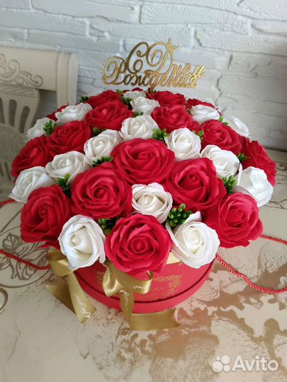 Букет из мыльных роз