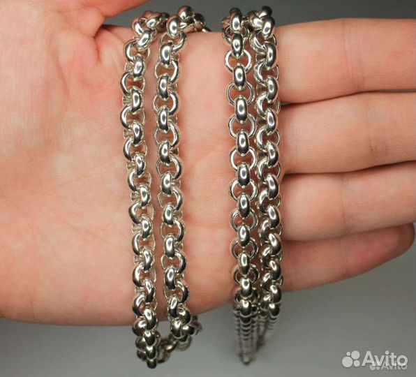 Серебряная цепь Шопард 120 грамм, 70 см, 925 проба