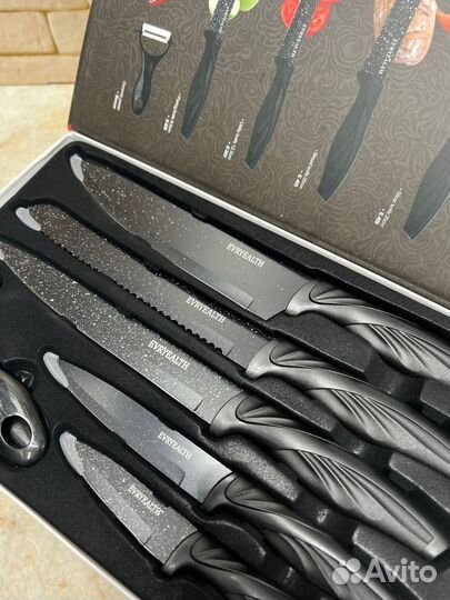 Набор ножей с антибактериальнымпокрытием