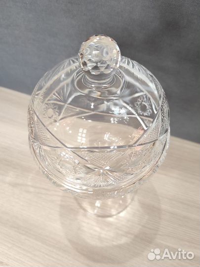 Ваза конфетница хрусталь