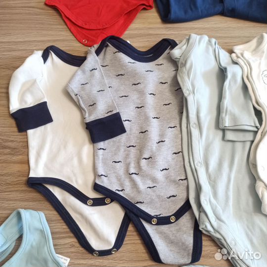 Пакет слипов, боди Mothercare 1-3 мес, 11шт
