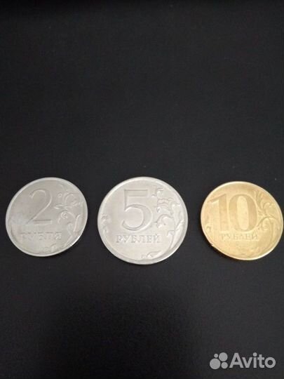 Лот 1,2,5,10 рублей 2019 г ммд UNC