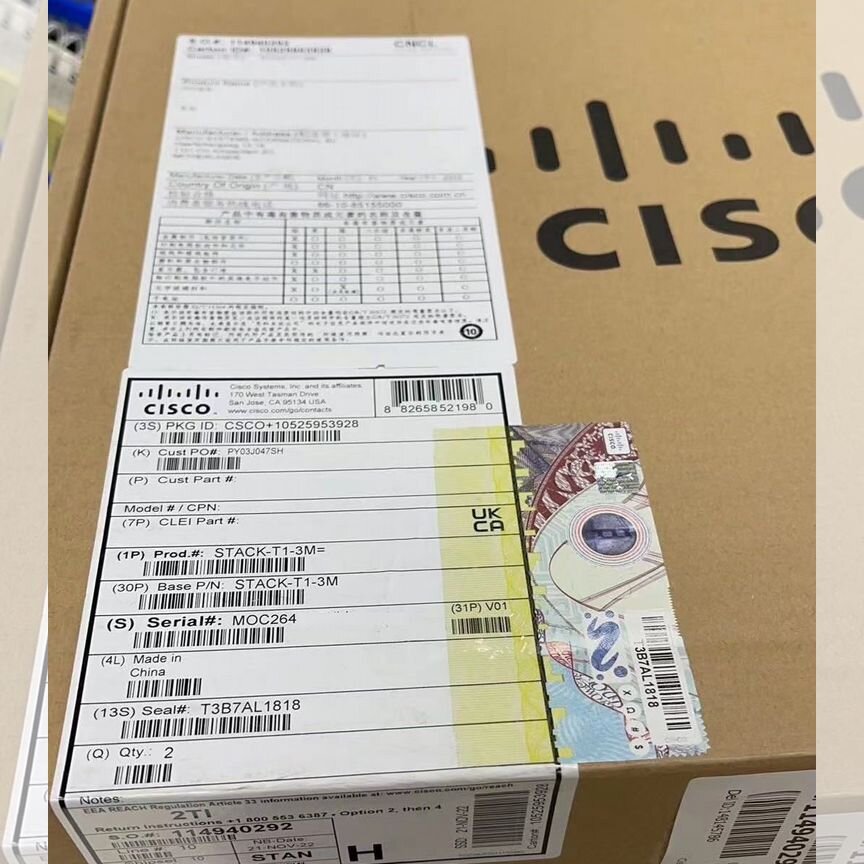 [STACK-T1-3M] Кабель Cisco Для 3850 И 9300 Оригинал Stack-T1-3m