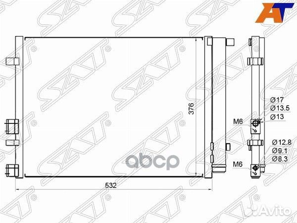 Радиатор кондиционера Hyundai i20 08-14 ST-HY20