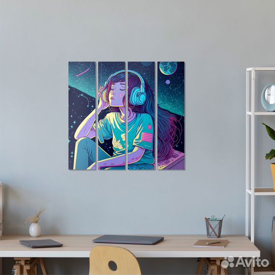 Картина модульная на холсте 