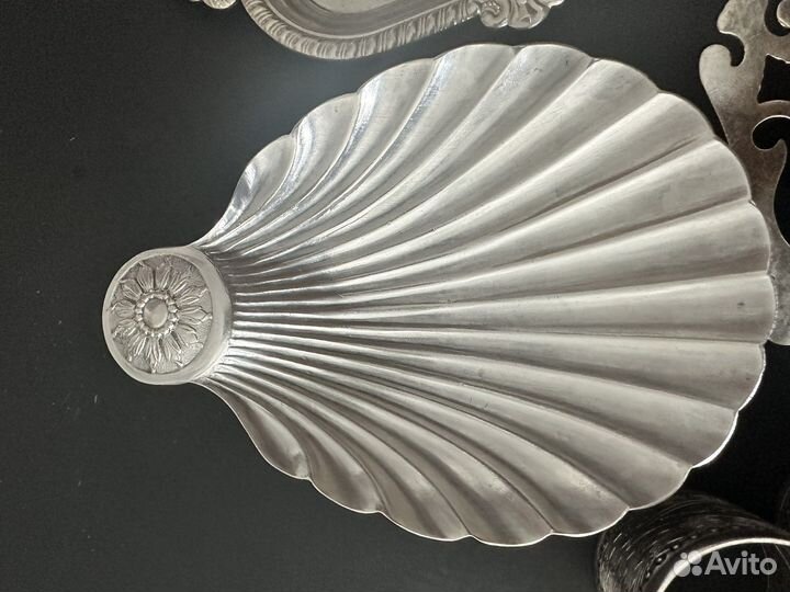 Мельхиор СССР икорница, кольца, конфетница