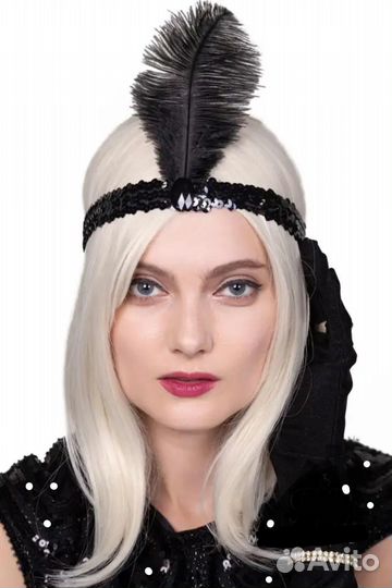 Повязка с пером в стиле Гэтсби Чикаго Ретро