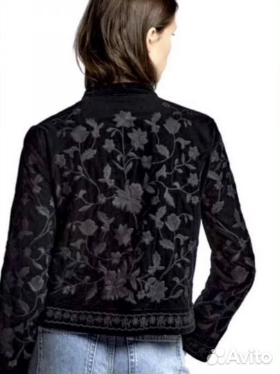 Бархатный жакет zara 40xs