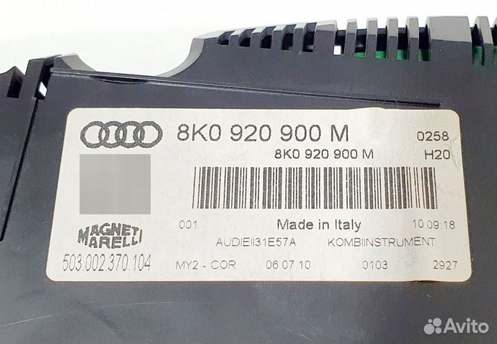 Приборная панель Audi A4 B8 8K0920900M